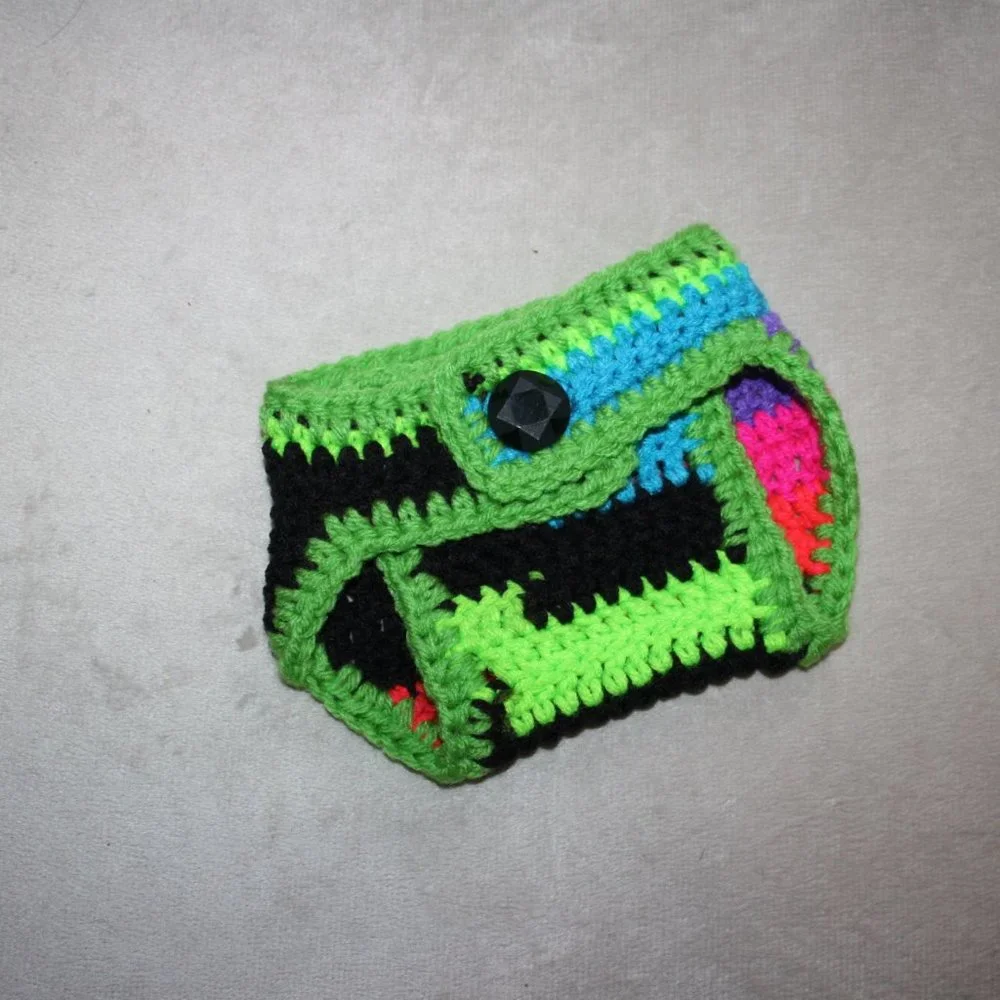 ⚡ ELECTRIC GREEN DIAPER COVER · 0–3 MO ⚡